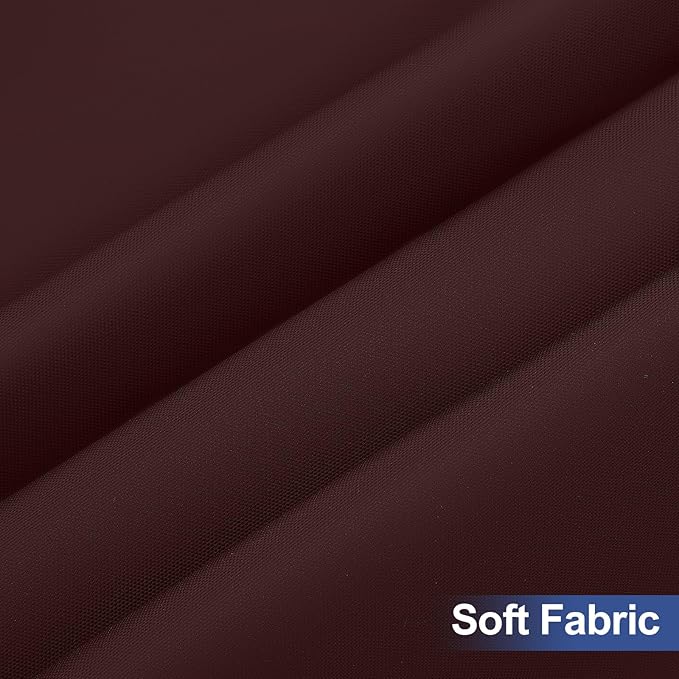 homing 2 Pack Rectangle Table Cloth, Elastic Fitted Fabric Tablecloth Fits for 8 Foot Folding Tables, Washable Table Cover for Picnic, Camping, Indoor & Outdoor (Coffee, 30" x 96")
