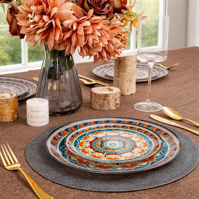60PCS Bohemian Plastic Plates - Image 2