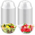mwellewm 100 Pack 12 oz Clear Plastic Bowls, Small Bowls by Mwellewm