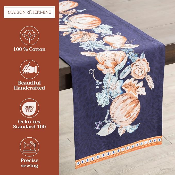 Maison d' Hermine Table Runner 100% Cotton 14.50" x 108" | Table Runners 108 - Image 2