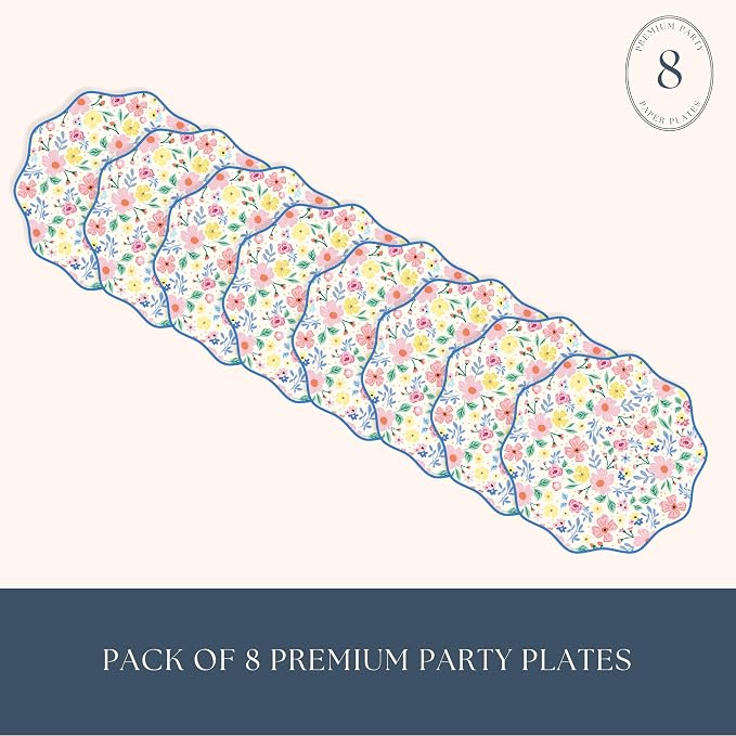 Bonjour Fête Multicolor Full Floral Dinner Plates, 10.75"D | Full floral pattern - Image 2