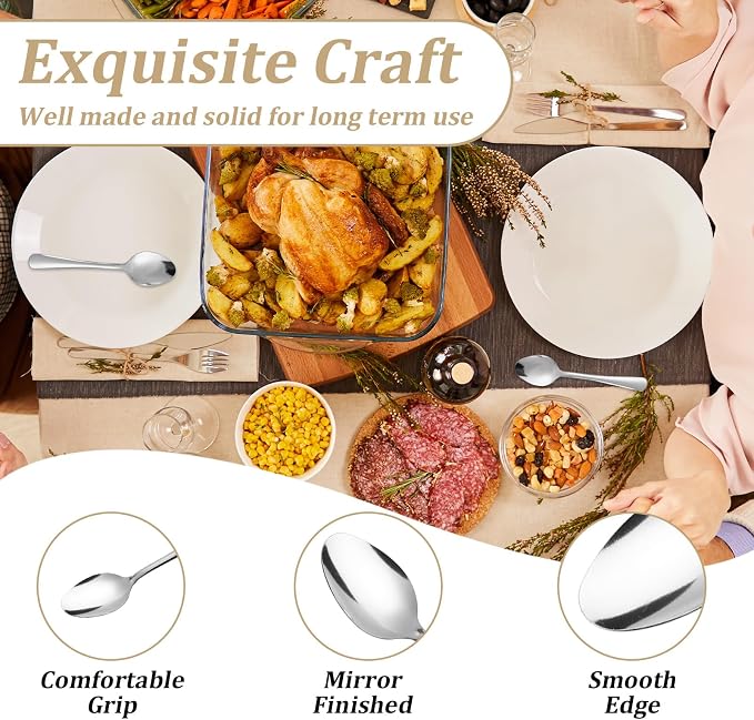 Windsor 120-Piece Set Stainless Steel Teaspoons, Tea Spoons | 5.9-Inch Food - Image 5