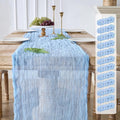 12 Pack Baby Blue Cheesecloth Table Runners, 120 Inch 10Ft Gauze Table Runner by YARGEZON