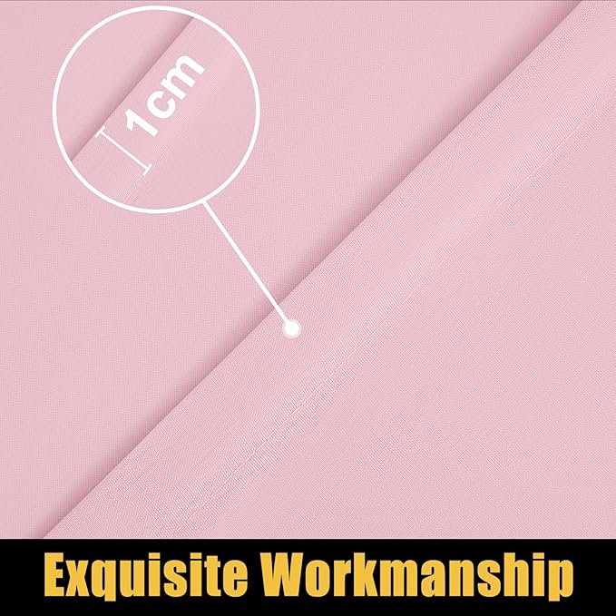 Smiry Rectangle Picnic Table Cloth, Waterproof Elastic Fitted Tablecloths for 6 Foot Tables, Washable Polyester Table Cover for Camping, Valentine's Day and Outdoor (Pink, 30"x72")