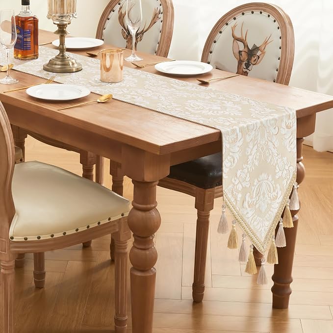 Loom and Mill Elegant Jacquard Table Runner 72 inches Long, 13x72 inch - Image 7