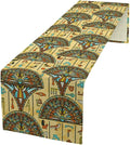 Vintage Ancient Egypt Table Runner Old Egyptian Hieroglyphics Print Mysterious by moderw