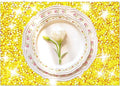 Gold Placemats Gold Heat Resistant Mat Square Placemats Trivets Rhinestone Decor Place Mat Crushed Diamond Decor Bling Sparkly Mat Set of 1