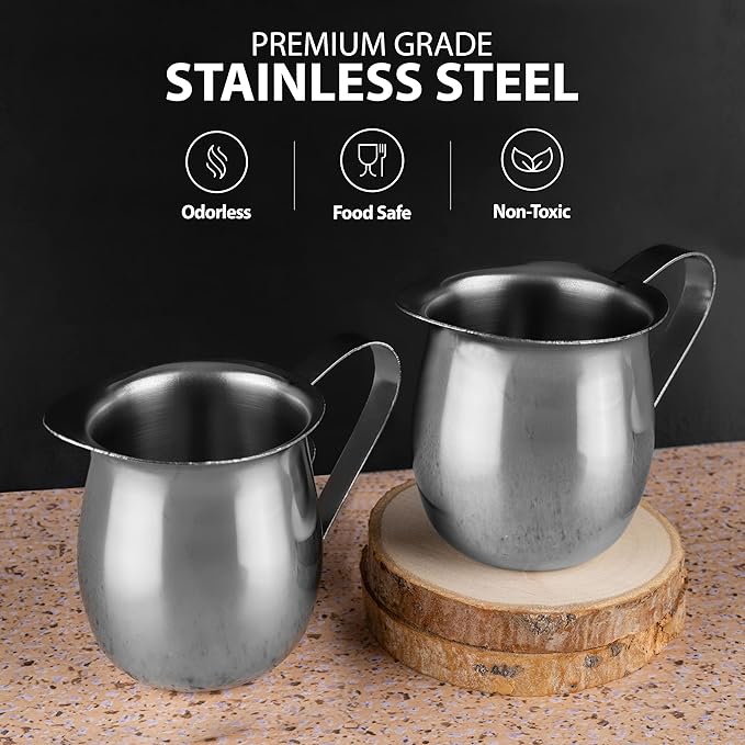 Stainless Steel Bell Creamer Espresso Shot Frothing Pitcher Cup Latte Art - Image 3