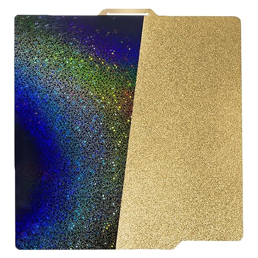 PEY PEI Build Plate for Bambu Lab X1/P1P/P1S/A1 3D Printers, Smooth Colorful Starry PEY+ Textured PEI Build Plate PEI Sheet, Spring Steel Flexible Platform,257x257mm Bambu Labs Heated Bed