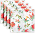 Maison d' Hermine Cloth Napkins Set of 4 100% Cotton for Thanksgiving Christmas Decorations Everyday Reusable Square Fall Napkins Cloth Washable Dinner Party (Chromo, 20"x20")