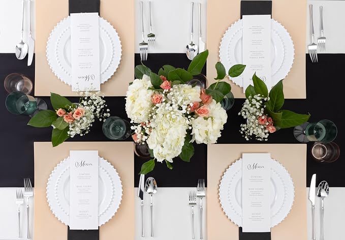 PLASTICPRO 32 Piece Combo Plastic Dinner Plates Disposable Plastic Fancy Heavy - Image 3