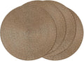 AHHFSMEI Round Braided Placemats 15 Inch Round Table Mats for Dining Tables Natural Woven Heat Resistant Place mats Set of 4 (Brown,4)