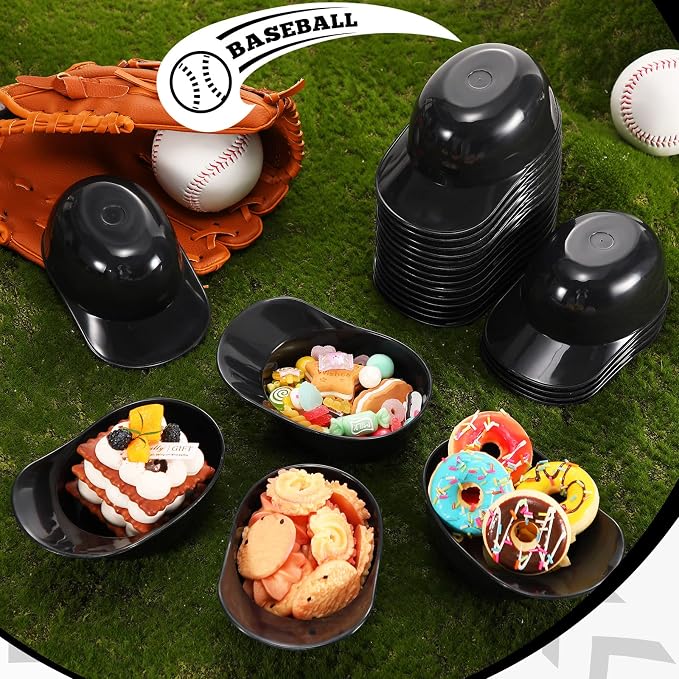 Ice Cream Dessert Baseball Cap Bowls Baseball Helmet Snack Bowl 8 oz Mini Party - Image 5