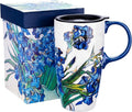 Topadorn 17oz Van Gogh Irises Ceramic Travel Mug by Topadorn