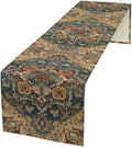 Boho Bohemia Style Table Runner, Country Rustic Farmhouse Vintahe Colorful by JanJCurt