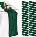 30 Pack Cheesecloth Table Runner 10FT Emerald Green Table Runner Boho Gauze by Showgeous