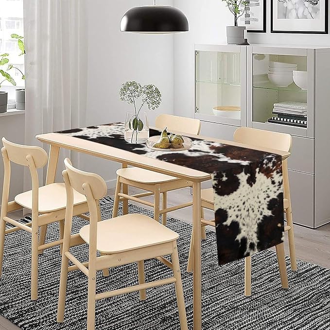 Cow Print Table Runner, 13x108 in - Image 3