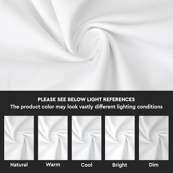 Encasa XO Table Runner, Cotton Canvas Dining Runner 13"x91" | White, 180 GSM - Image 3