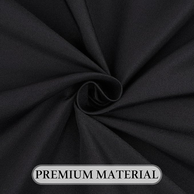 8 Pack Black Tablecloth 60 x 126 Inch Rectangular Table Cloth for 8 Foot Rectangle Tables, Wrinkle Resistant Washable Polyester Fabric Table Covers for Wedding Party Banquet Buffet