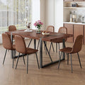 7 Piece Dining Table Set for 6,Modern 71'' Rectangle Dining Table and Modern Dining Chairs 6,Kitchen Table and Chairs for 6,Ideal for Kitchen Dining Room