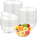 100 Pack 12 oz Clear Plastic Bowls, Disposable Salad Serving Bowls | by Slomg