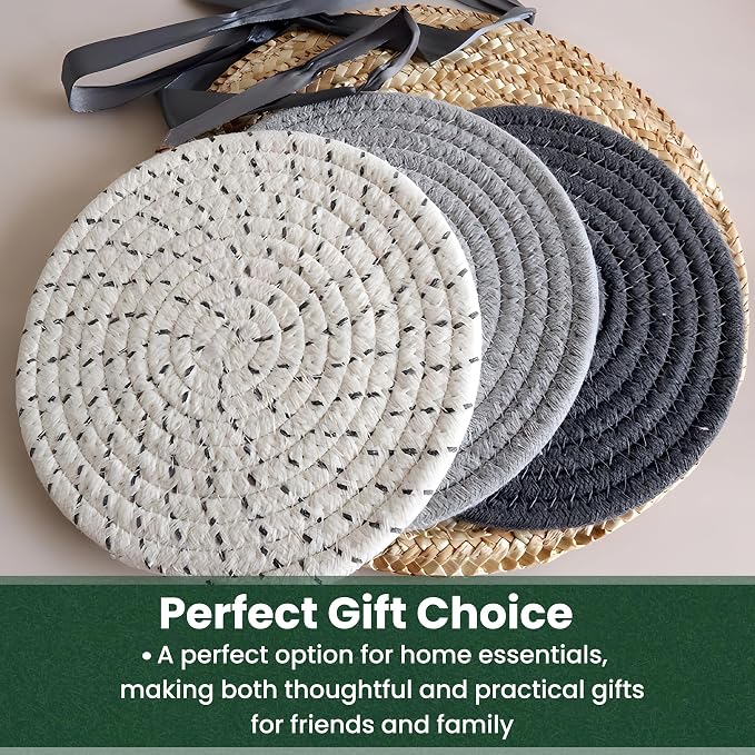 8 Inch Trivets for Hot Dishes, Hot Pots and Pans, Thick Heat Resistant - Image 7
