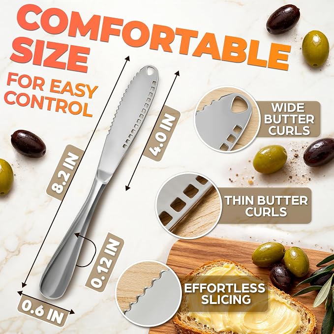 DIMROM 3 in 1 Butter Knife for Hard Butter Set of 2 - Image 2