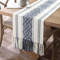 Woven Table Runner Farmhouse Style, Boho Table Runner 72 inches Long by LUFEIJIASHI