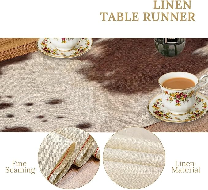 Cow Print Table Runner, 13x120 Inch - Image 5