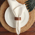 Handmade Acacia Wooden Napkin Rings Set of 12 by Unknown