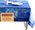 Maison d' Hermine Table Cloth Rectangle Table 100% Cotton 70 x 120 Inches Tablecloth Reusable Decorative for Dining Room Farmhouse Home Valentines Day Decorations Spring Summer - Indigo Love