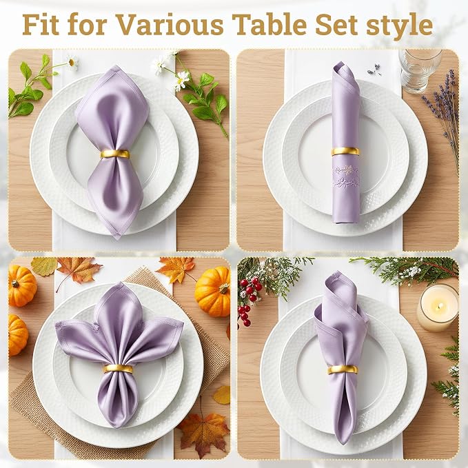 Suream Stainless Steel Napkin Rings, Modern Serviette Buckles - Image 4