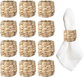 APTWOW Rustic Napkin Rings Set of 12, Hand-Woven Farmhouse Fall Napkin Rings by APTWOW