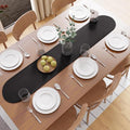 Encasa XO Table Runner, Handmade Ribbed Cotton 12"x54" | Black, Heat & Scratch by EncasaXO