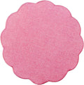 AHHFSMEI Round Faux Linen Placemats Set of 6 Heat Resistant Stain Proof & Non-Slip Waterproof Table Mats for Kitchen & Dining Elegant Decor (6, Pink)