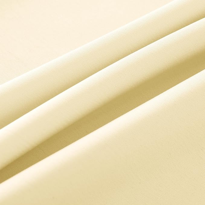 6-Pack 60x120 inch Beige Table Cloths, Solid Stain and Wrinkle Resistant Oblong Tablecloth, Premium Plain Weave Polyester Fabric Rectangle Table Linen Covers for Hotel, Wedding
