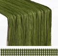 Showgeous 30 Pack Olive Green Cheesecloth Table Runner, 17 x 108 Inches | Boho by Showgeous