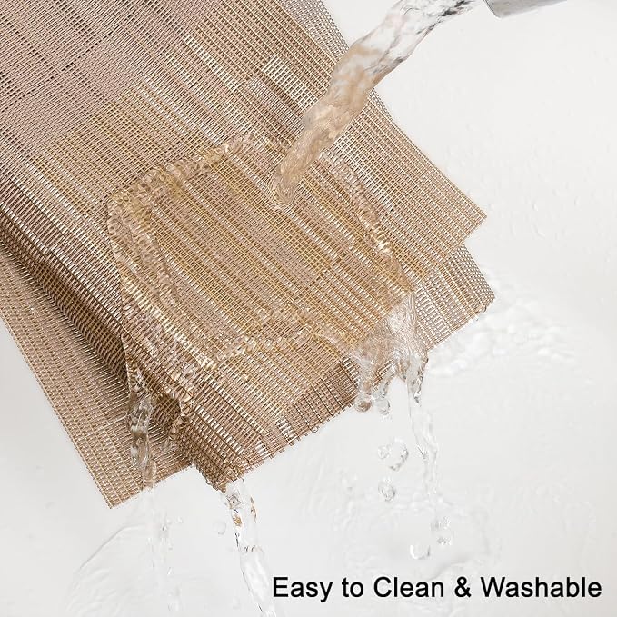 Table Runner 53 Inches Long, Vinyl Woven Farmhouse Table Runners | Washable - Image 3