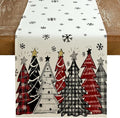 Christmas Table Runner 13x108 Inch, Xmas Tees Snowflakes Holiday Decorative by GEEORY