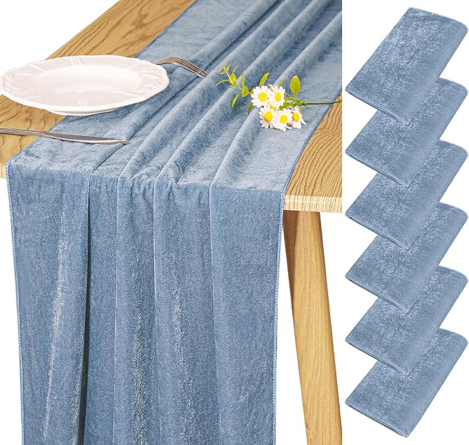 Velvet Table Runner 20 x 120 Inches 10ft Luxurious Thick Soft Velvet Christmas by JALANCY