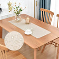 Faux Linen Small Table Runner Water Resistant 13 x 36 in, Neutral | Farmhouse by Nacuci