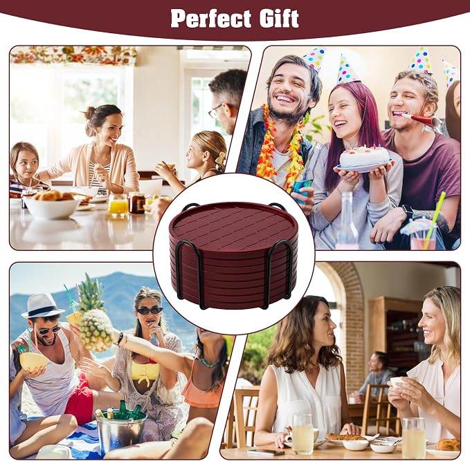 Coasters Set of 6, Hot or Cold Drink Coasters - Image 6