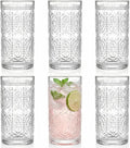 Bekith 6 Pack Romantic Drinking Glasses, 12 oz Highball Glasses, Thick Water by Bekith