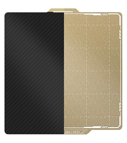 BIQU Designer Series Smooth PET+Textured PEI Build Plate for Bambu-Lab P1P P1S P2S X1C X1E A1 257x257mm, Double Sided PEI Spring Steel Build Plate Flexible Sheet Print Bed Removable Surface Platform