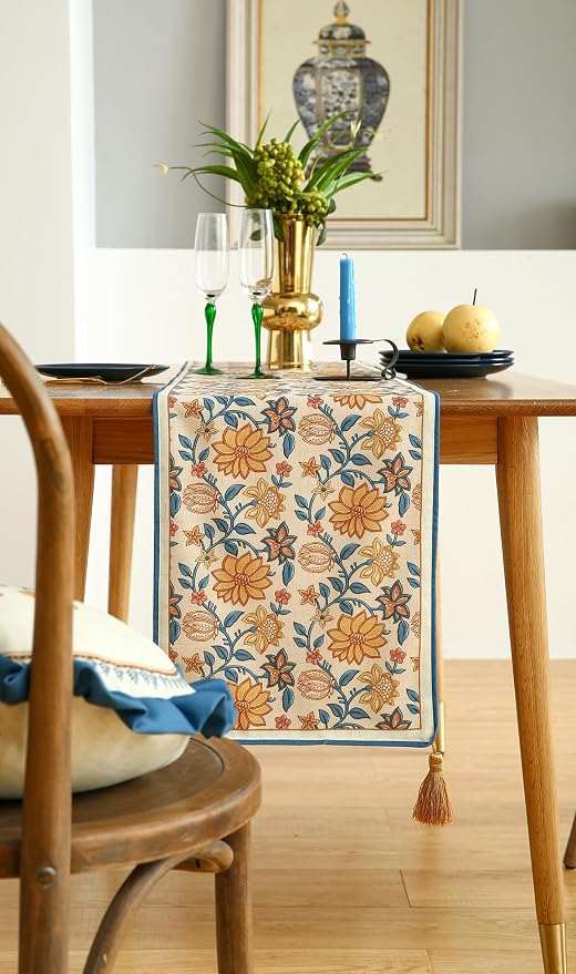 Designer French Linen Extra Long Table Runner, Dining Table, Thanksgiving - Image 5