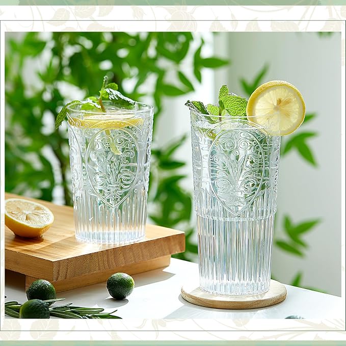 Wiwiqing 20oz Vintage Plastic Ribbed Tumblers Set of 24, Baby Shower, Birthday - Image 4