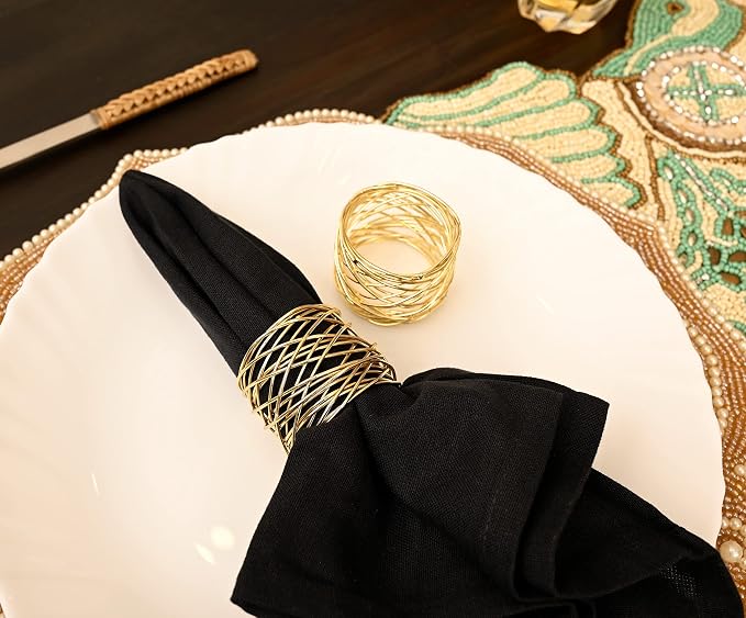 Durable Metal Iron Napkin Rings - Image 2