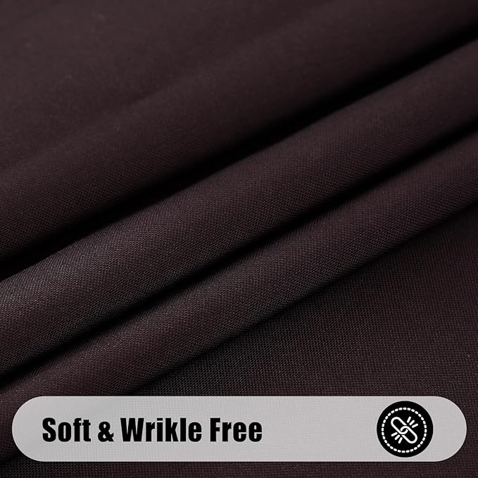 Smiry Rectangle Table Cloth, Waterproof Anti-Scratch Polyester Tablecloth, Decorative Washable Fabric Table Cover for Dining, Buffet, Parties and Outdoor, 52x70, Coffee