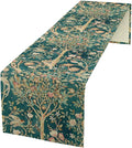 William Morris Original Design Vintage Flowers Green Botanical Printed Table by SXXLDNG