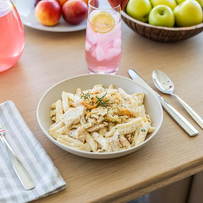 Grow Forward Premium Wheat Straw Pasta Bowls - 42oz Unbreakable Wide & Shallow - Image 2